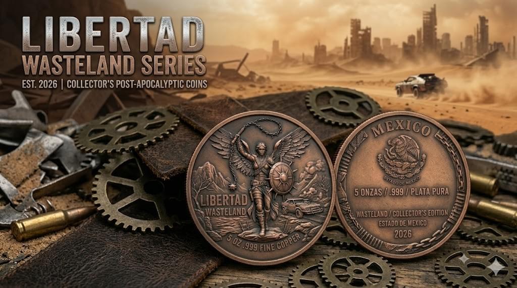 Cover illustration for Post-Apocalyptic Numismatics: The 2026 Libertad Wasteland 5 oz Copper Coin