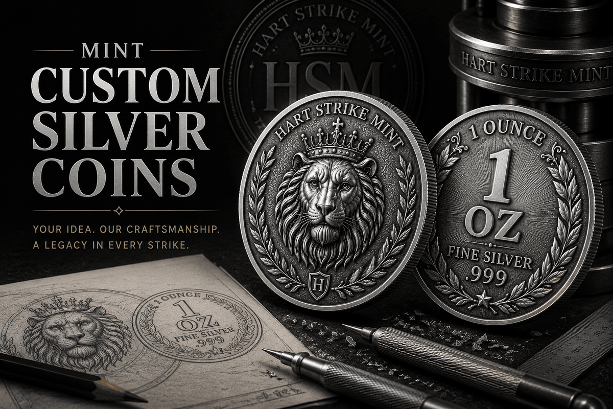 Cover illustration for Mint Custom Silver Coins: Why 1oz Silver Coins Are Becoming the Ultimate Collectible Asset